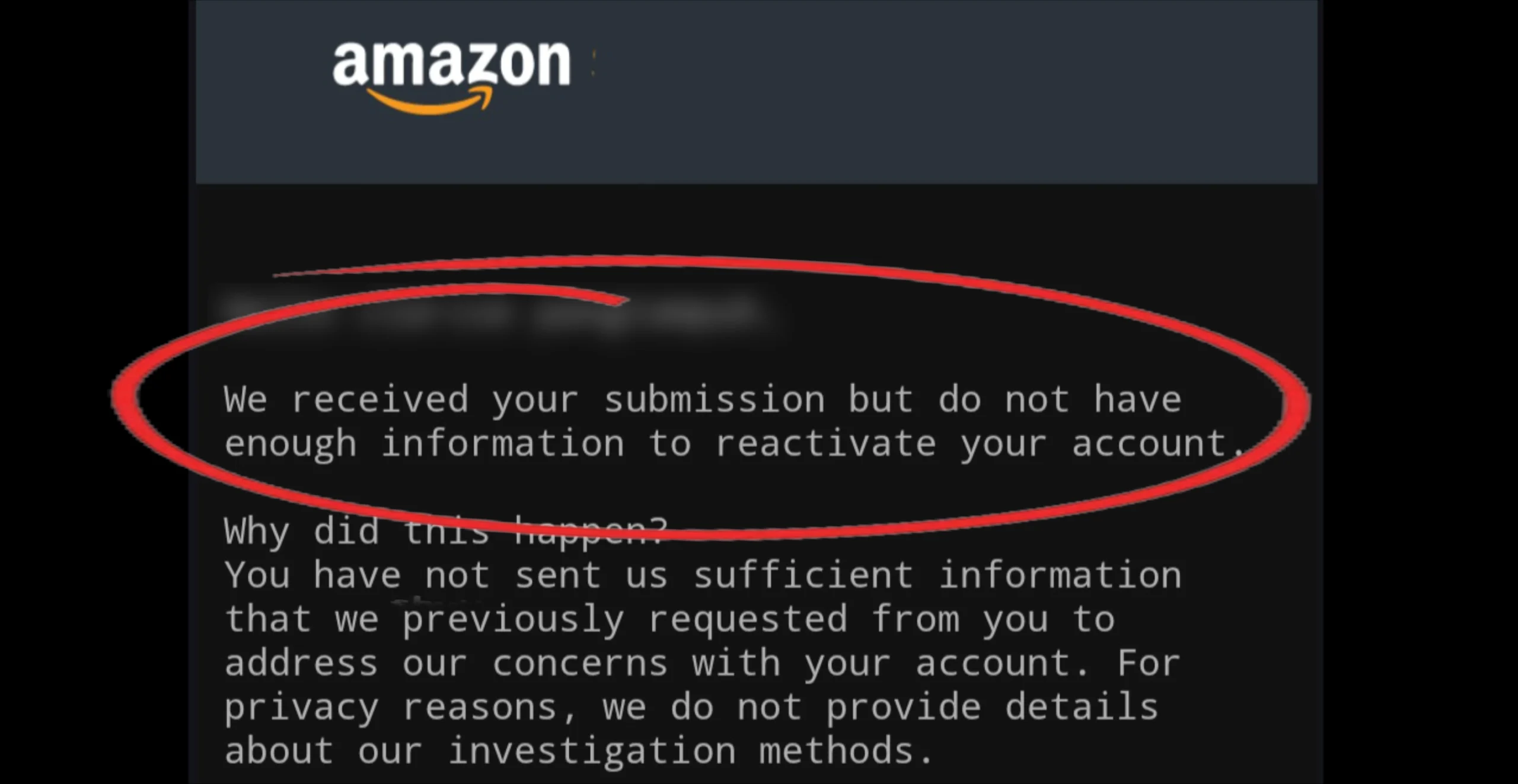 Amazon account suspension timing