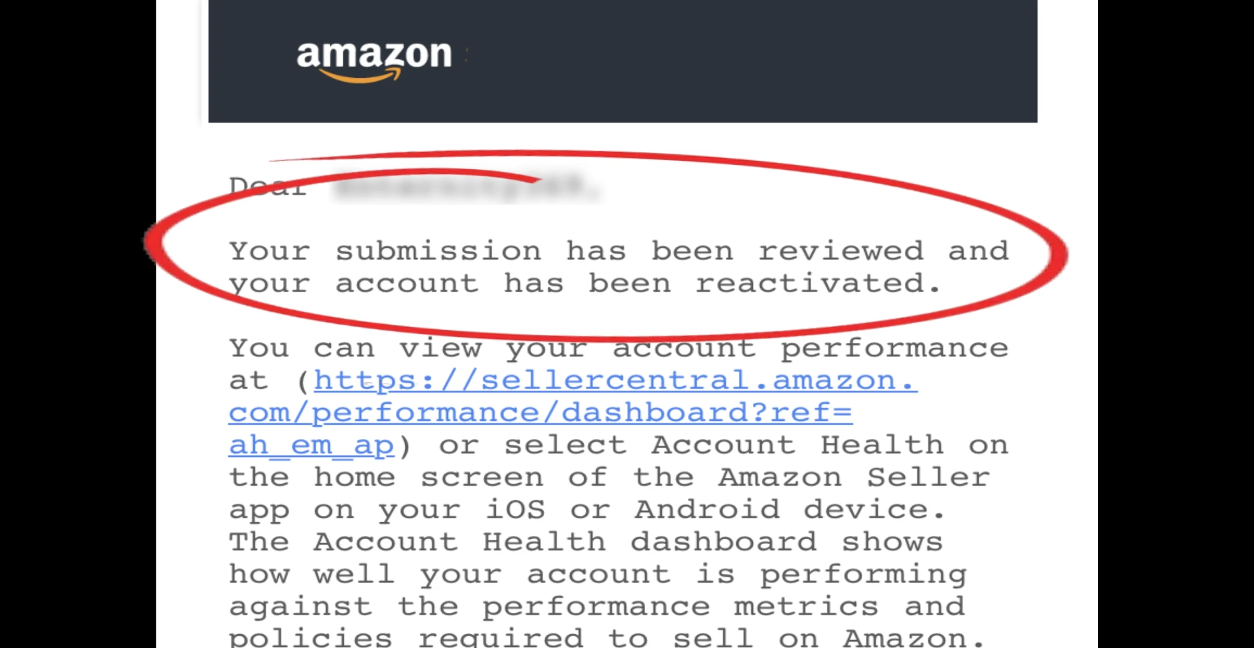Account reinstated proof image 2